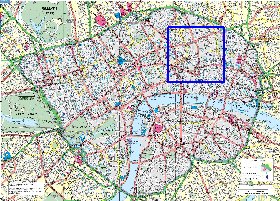 carte de Londres en anglais