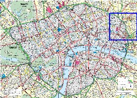 carte de Londres en anglais