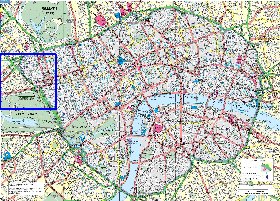 carte de Londres en anglais