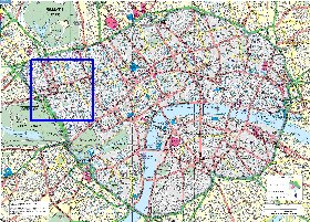 carte de Londres en anglais