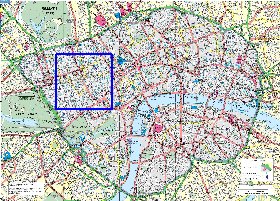 carte de Londres en anglais