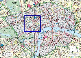 carte de Londres en anglais