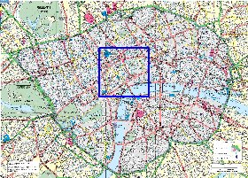 carte de Londres en anglais