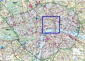 carte de Londres en anglais