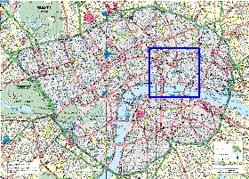 carte de Londres en anglais