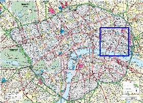 carte de Londres en anglais