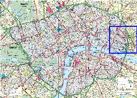 carte de Londres en anglais