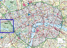 carte de Londres en anglais