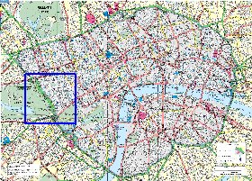 carte de Londres en anglais