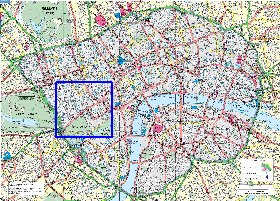 carte de Londres en anglais