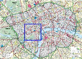 carte de Londres en anglais