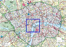 carte de Londres en anglais