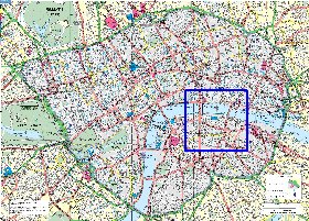 carte de Londres en anglais