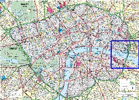 carte de Londres en anglais