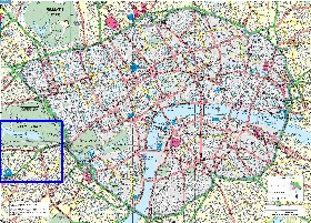 carte de Londres en anglais