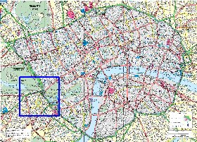 carte de Londres en anglais