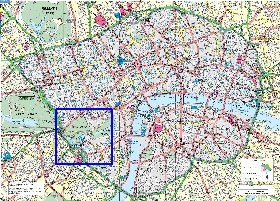 carte de Londres en anglais