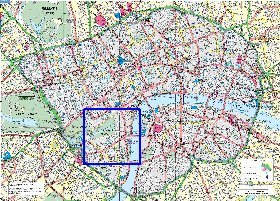 carte de Londres en anglais