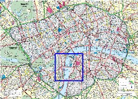 carte de Londres en anglais