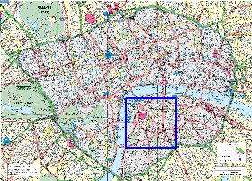 carte de Londres en anglais