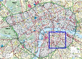 carte de Londres en anglais