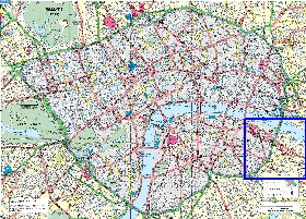 carte de Londres en anglais