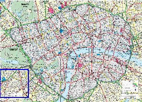 carte de Londres en anglais