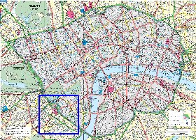 carte de Londres en anglais