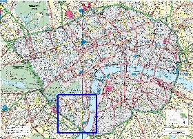 carte de Londres en anglais