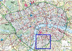 carte de Londres en anglais