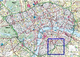 carte de Londres en anglais