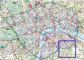 carte de Londres en anglais