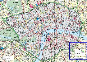 carte de Londres en anglais