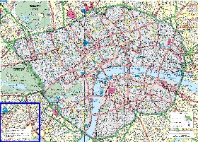 carte de Londres en anglais