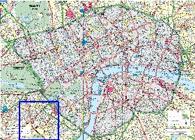 carte de Londres en anglais