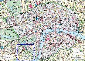 carte de Londres en anglais