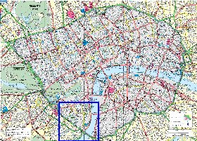 carte de Londres en anglais