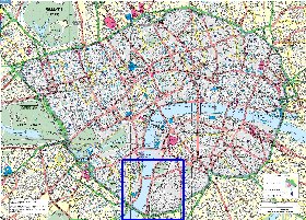 carte de Londres en anglais