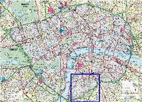 carte de Londres en anglais