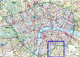 carte de Londres en anglais