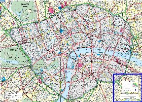 carte de Londres en anglais