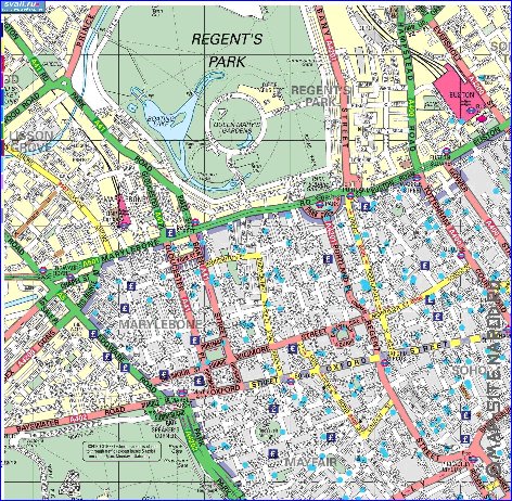 carte de Londres en anglais