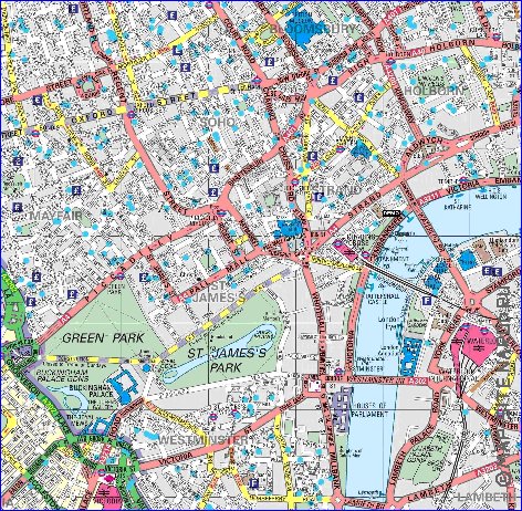 carte de Londres en anglais