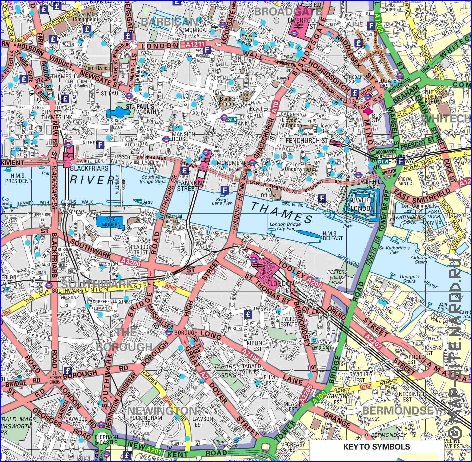 carte de Londres en anglais