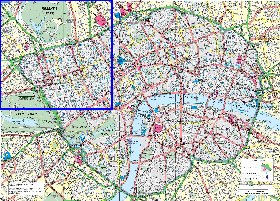 carte de Londres en anglais