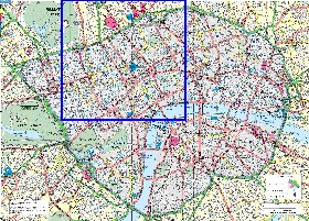 carte de Londres en anglais