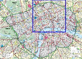 carte de Londres en anglais