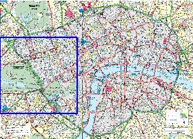 carte de Londres en anglais