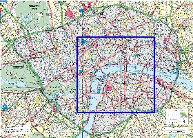 carte de Londres en anglais