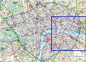 carte de Londres en anglais